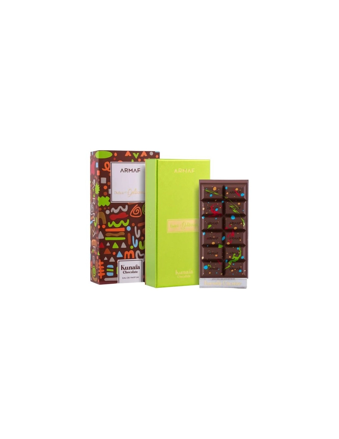 Armaf Kunafa Chocolate kalıcı gurme yapısıyla burada! Çikolata, Antep fıstığı ve karamel notalı en iyi sonbahar/kış unisex parfümünü hemen keşfedin.