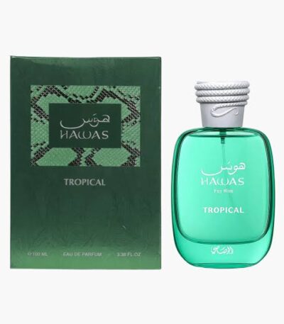 Rasasi Hawas Tropical Parfüm, kremsi hindistan cevizi, incir yaprağı ve nane notalarıyla en lüks erkek kokusu deneyimi. İndirimli fiyatla hemen keşfedin!