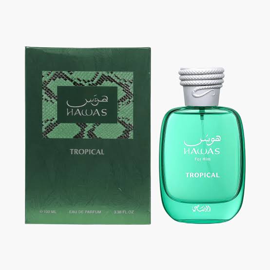 Rasasi Hawas Tropical Parfüm, kremsi hindistan cevizi, incir yaprağı ve nane notalarıyla en lüks erkek kokusu deneyimi. İndirimli fiyatla hemen keşfedin!
